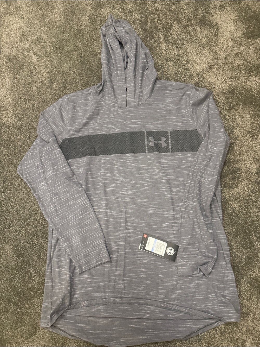 Under Armour Heather Gray Hooded Pullover